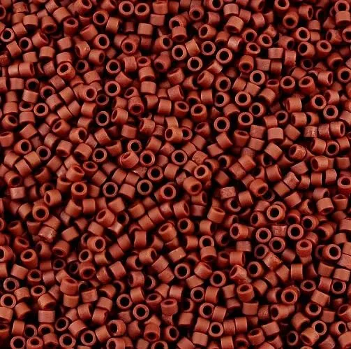 Miyuki Delica Seed Beads 11/0, Matte Chocolate (#DB1584), 5g, Japanese Glass - immagine 1