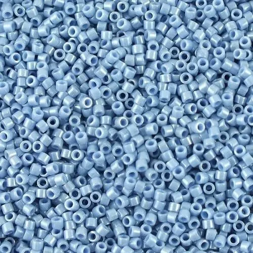 Miyuki Delica Perline Rocailles 11/0, Blu Denim Opaco Lucido #DB0266, 5g, Vetro Giapponese - immagine 1