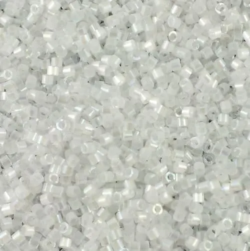 Miyuki Delica Seed Beads 11/0, Crystal Silk Satin AB (DB0670), 5g, Glass - immagine 1