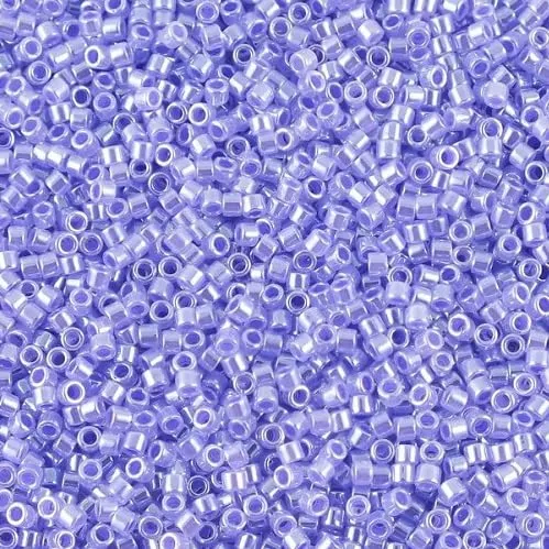 Miyuki Delica Perline Rocailles 11/0, Viola Ceylon #DB0249, 5g, Vetro Giapponese - immagine 1