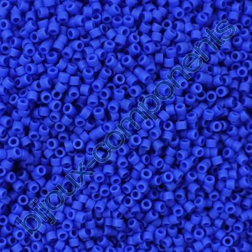 Miyuki Delica Seed Beads 11/0, Opaque Cyan (#DB1588), 5g, Japanese Glass - immagine 1