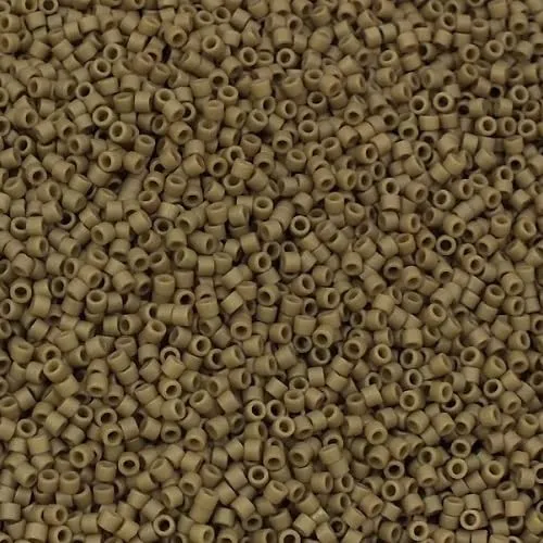 Miyuki Delica Seed Beads, 11/0, Matte Green Tea Luster (#DB0390), 5g, Glass - immagine 1