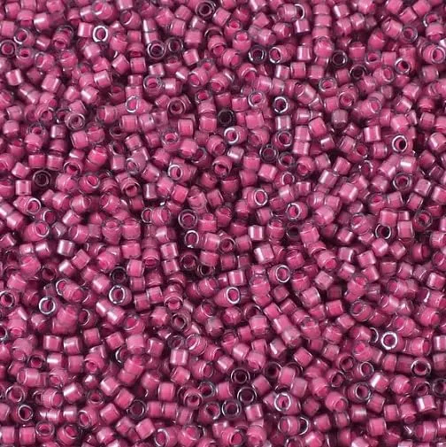 Miyuki Delica Seed Beads 11/0, Luminous Jazzberry (#DB2050), 5g, Japanese Glass - immagine 1