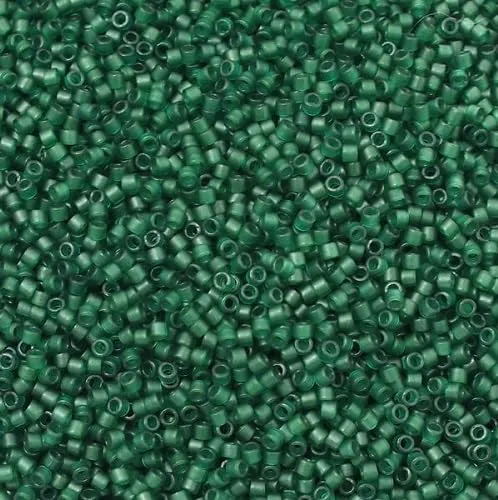 Miyuki Delica Seed Beads 11/0, Smeraldo Trasparente Semi Opaco #DB0776, 5g, Vetro Giapponese - immagine 1