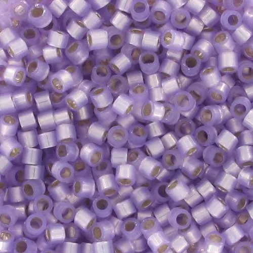 Miyuki Delica Seed Beads 11/0 Silver Lined Lavender Alabastro Dyed DB0629 5g Glass - immagine 1