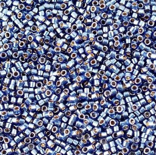 Miyuki Delica Perline Rocailles 11/0, 5g, Blu Notte Lucido (#DB0278), Vetro Giapponese - immagine 1