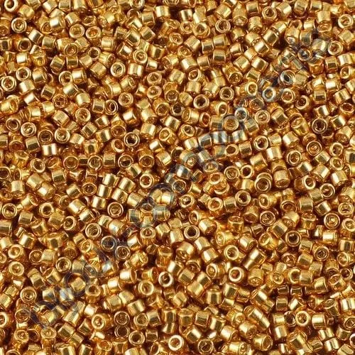 Miyuki Delica DB0410 Glass Seed Beads, 11/0, Galvanized Yellow Gold, 5g - immagine 1