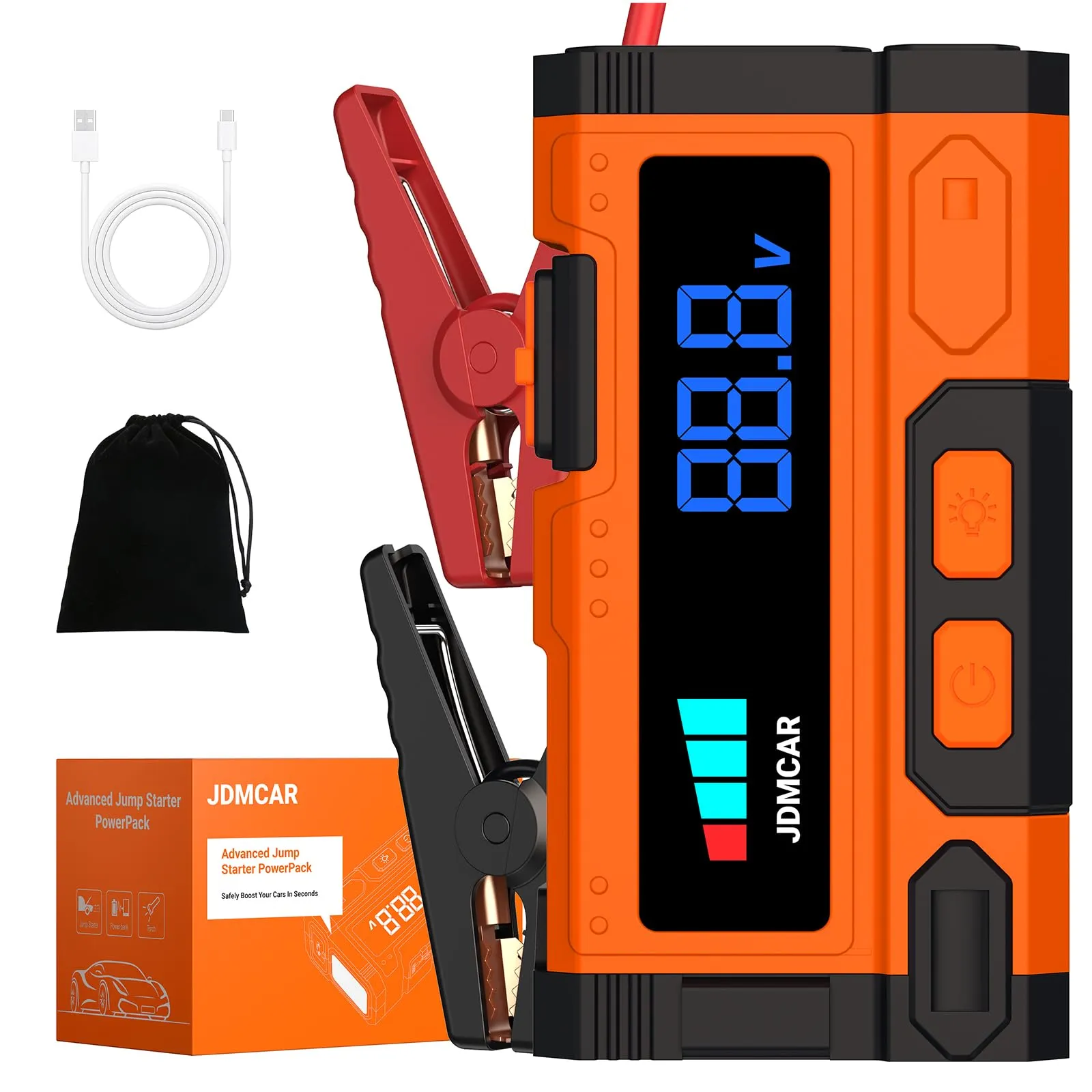 JDMCAR 11000A Booster Avviamento Auto - Avviatore Batteria Auto - immagine 1