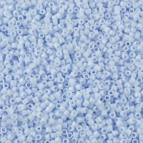 Miyuki Delica Seed Beads 11/0, Opaque Light Sky Blue (#DB1497), 5g - immagine 1