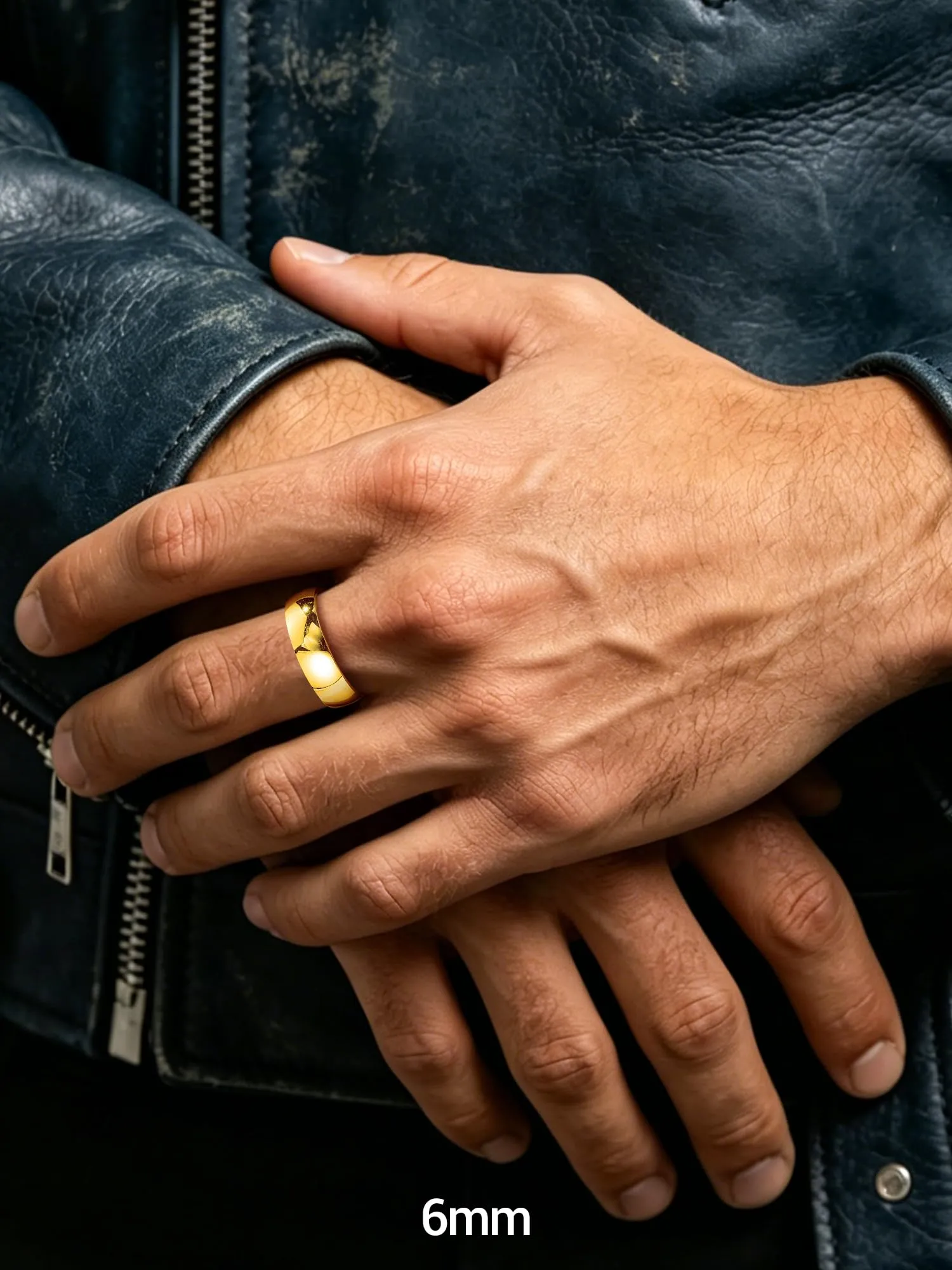PROSTEEL Anello Fede Unisex in Acciaio Inossidabile Placcato Oro 18K, Misura 17 - immagine 4