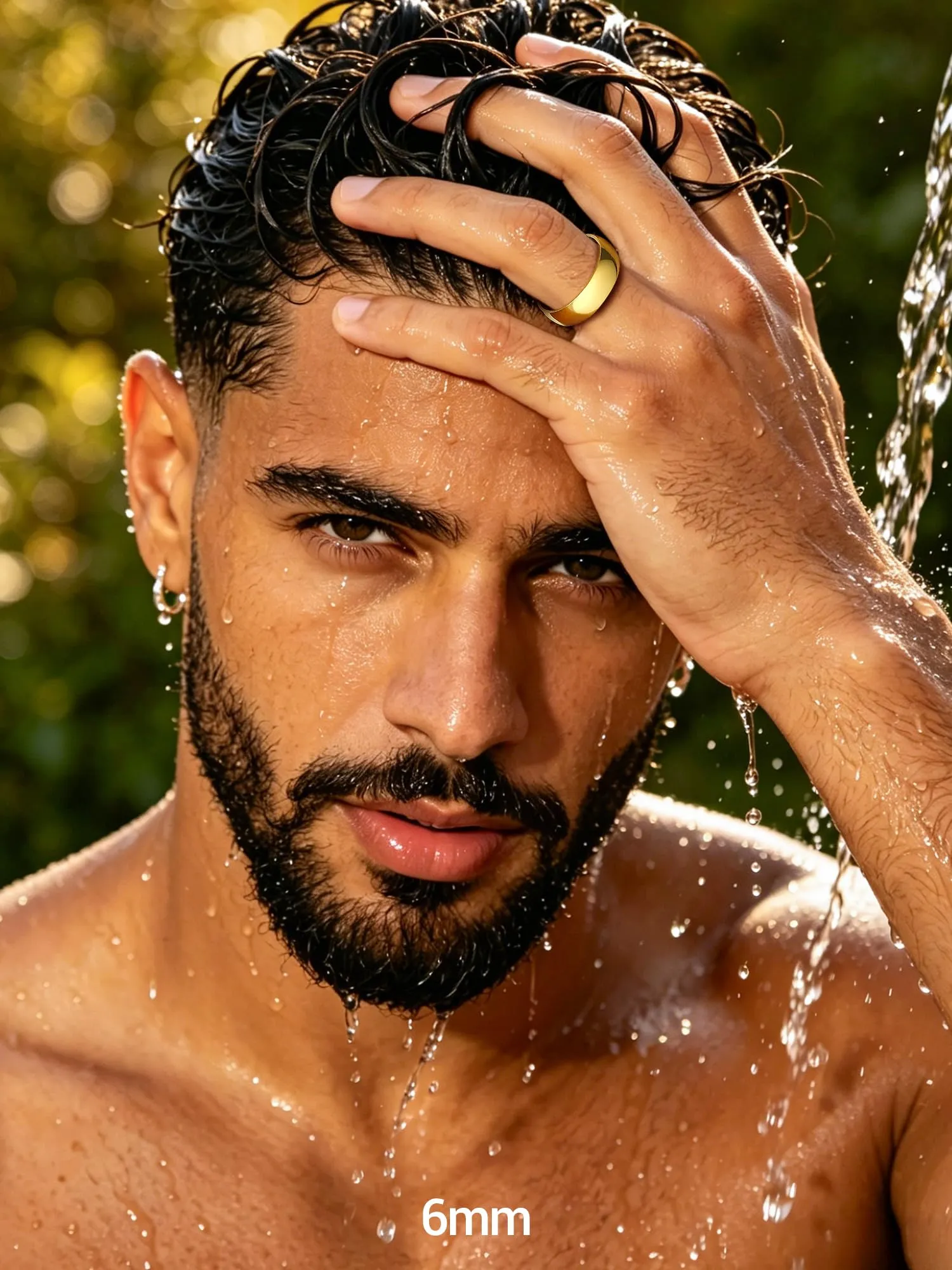PROSTEEL Anello a Fascia Personalizzabile in Acciaio Inossidabile Oro, Misura 09 - immagine 4