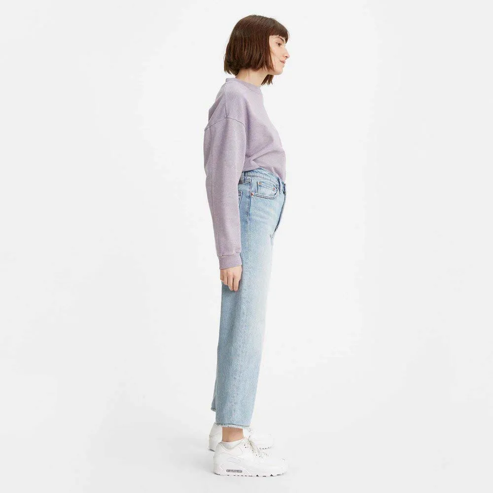 Levi's Ribcage Straight Ankle Jeans, Strada di Mezzo, 32W / 27L Donna - immagine 4