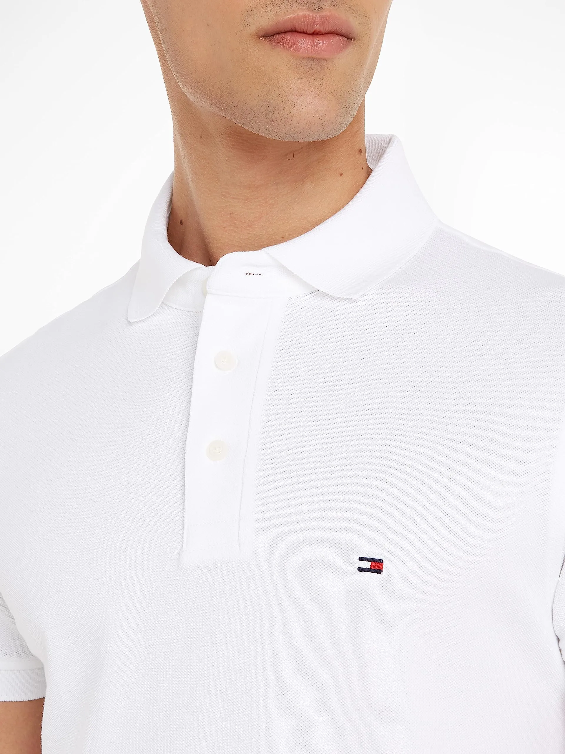 Tommy Hilfiger 1985 Slim Fit Polo Shirt, White, M - immagine 3