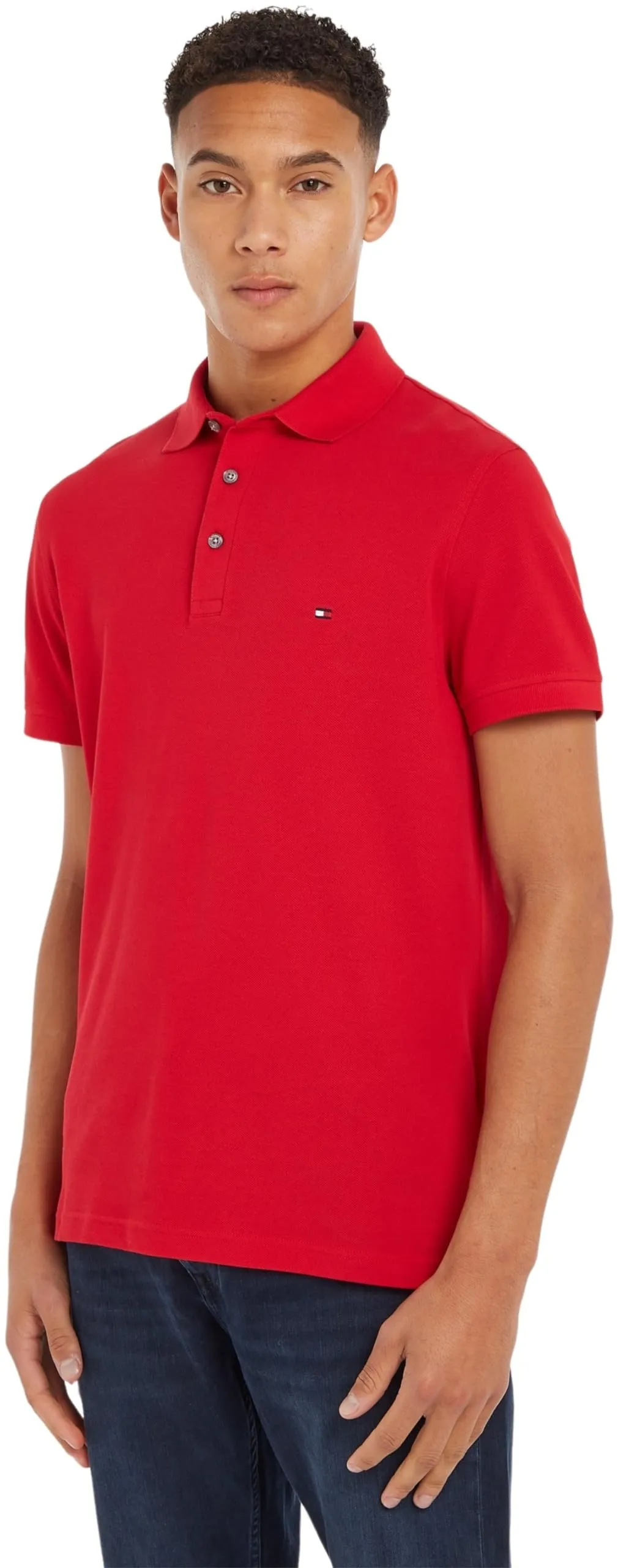 Tommy Hilfiger 1985 Slim Fit Polo Shirt, Primary Red, M - immagine 1