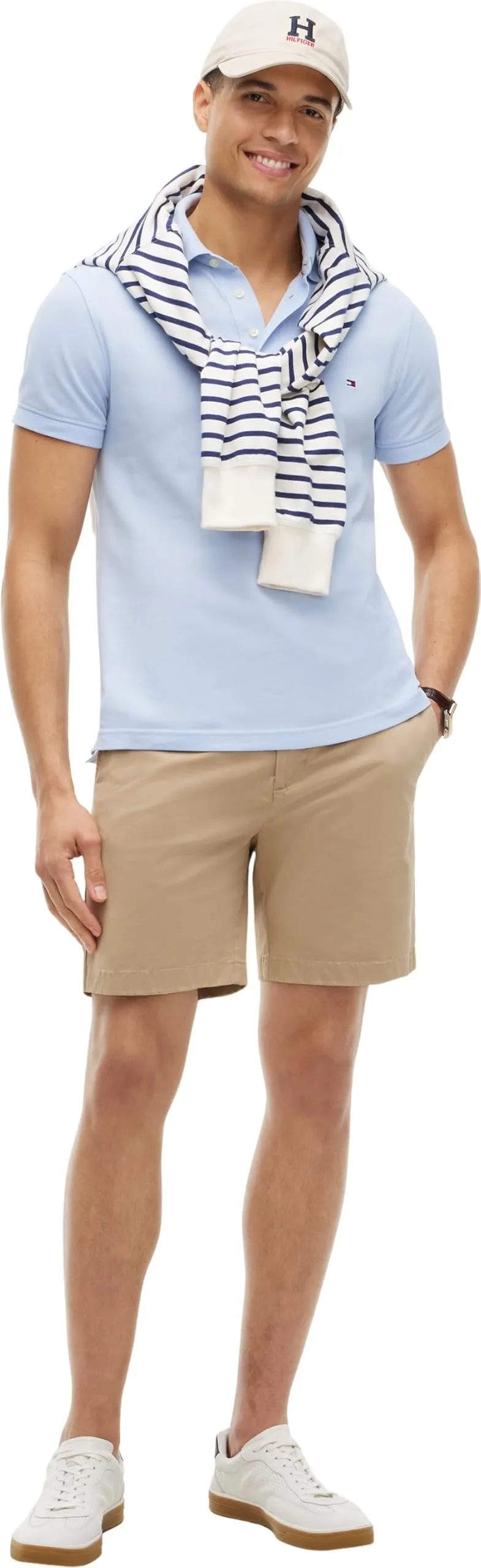 Tommy Hilfiger 1985 Slim Fit Polo Shirt, Blu (Breezy Blue), L - immagine 5