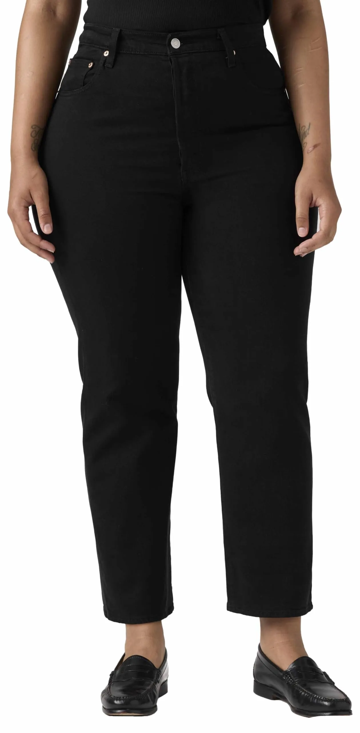 Levi's Ribcage Straight Ankle Jeans, Black Heart, 24W / 29L - immagine 10