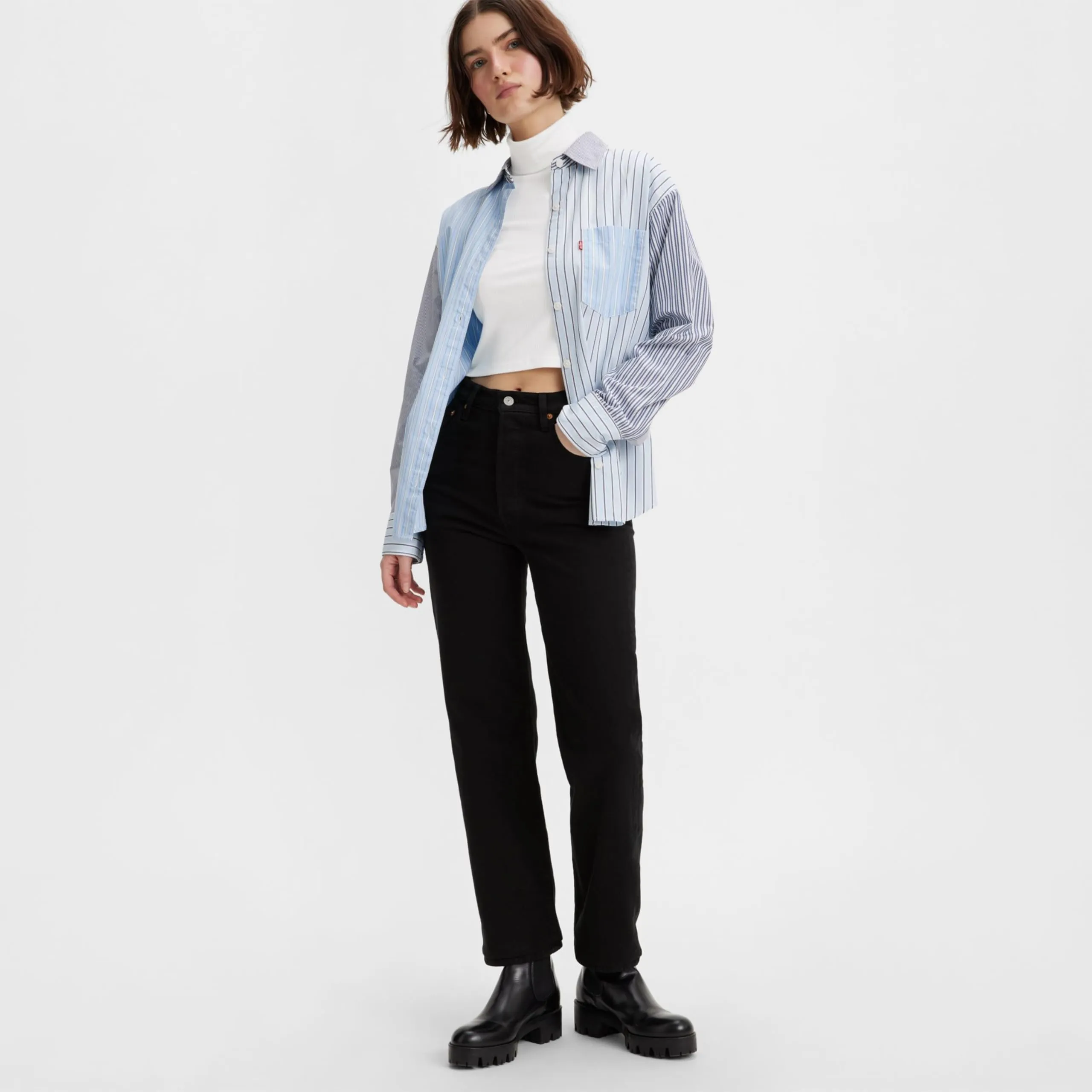 Levi's Relaxed Graphic Crew Sweatshirt, Small Serif Blue Indigo, S - immagine 4