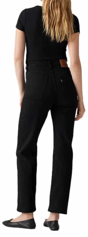 Levi's Ribcage Straight Ankle Jeans, Black Heart, 27W / 29L - immagine 5