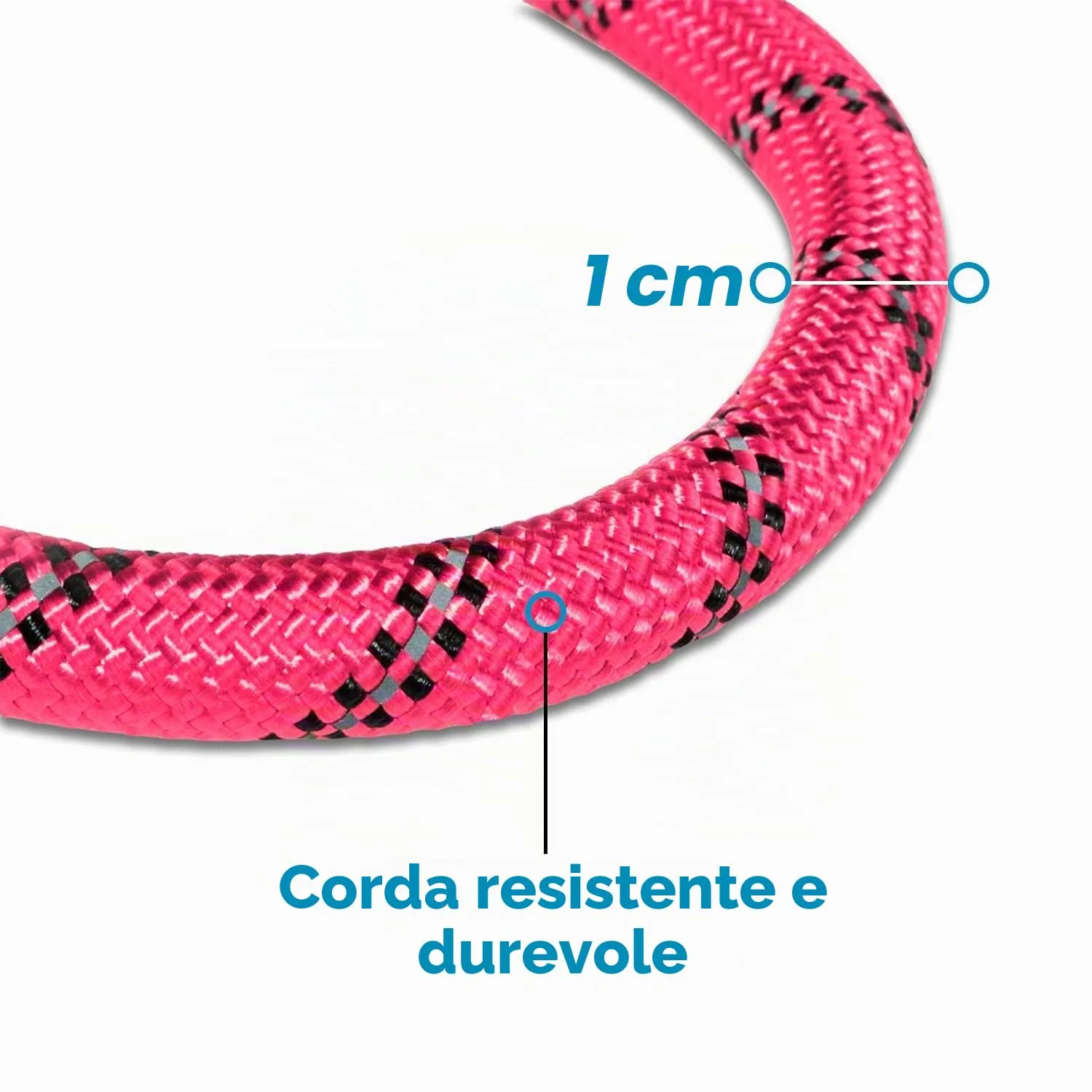 Edipets Guinzaglio per Cani Riflettente con Impugnatura Imbottita, 1.2 m, Rosa - immagine 2