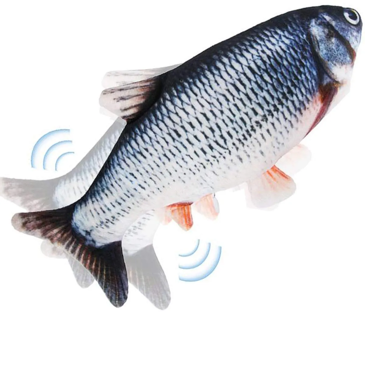Nepfaivy Giocattolo Interattivo per Gatti, Pesce Elettrico con Erba Gatta, Modello Carpa - immagine 1