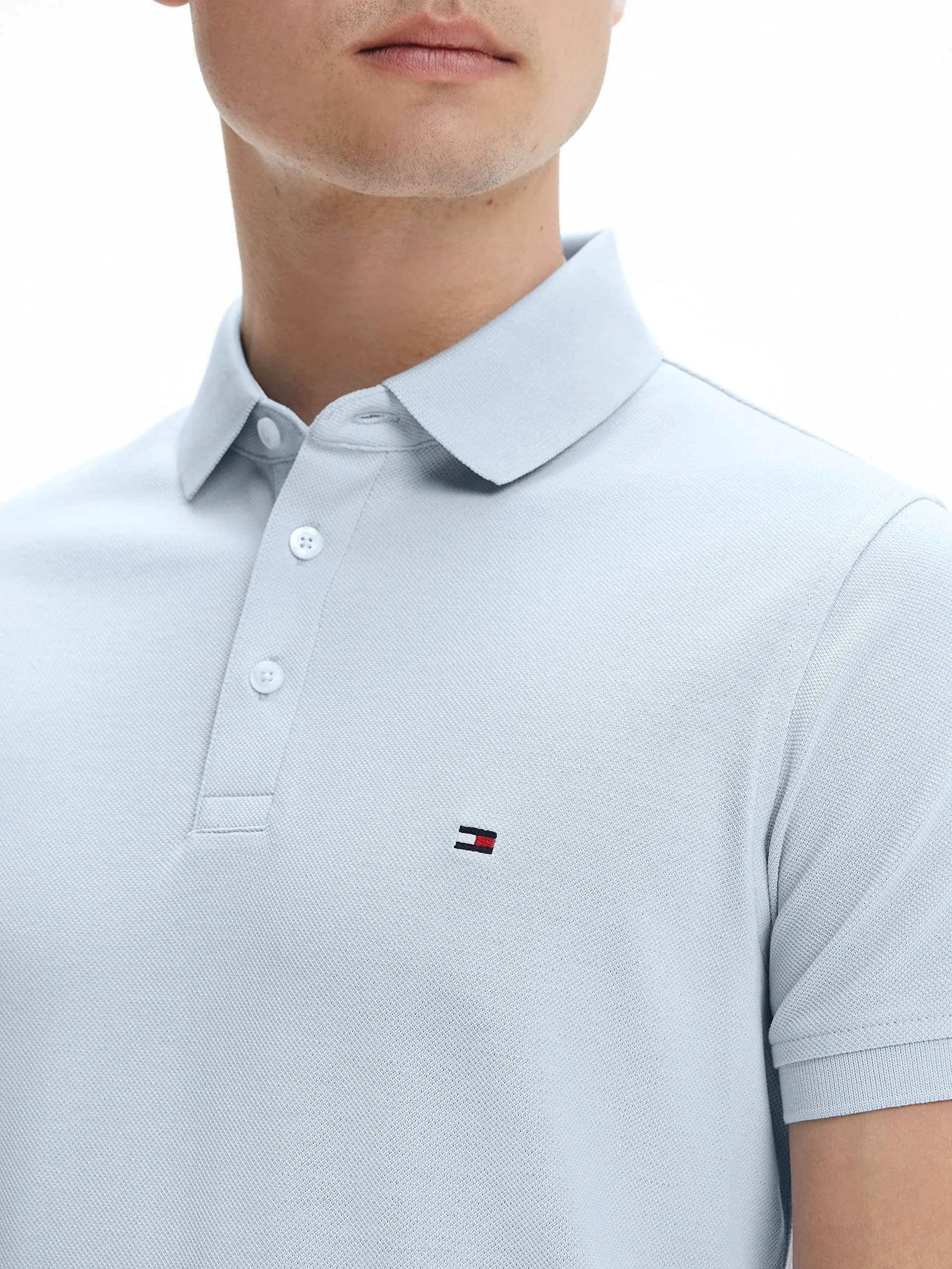 Tommy Hilfiger 1985 Slim Fit Polo Shirt, Blu (Breezy Blue), XL - immagine 3