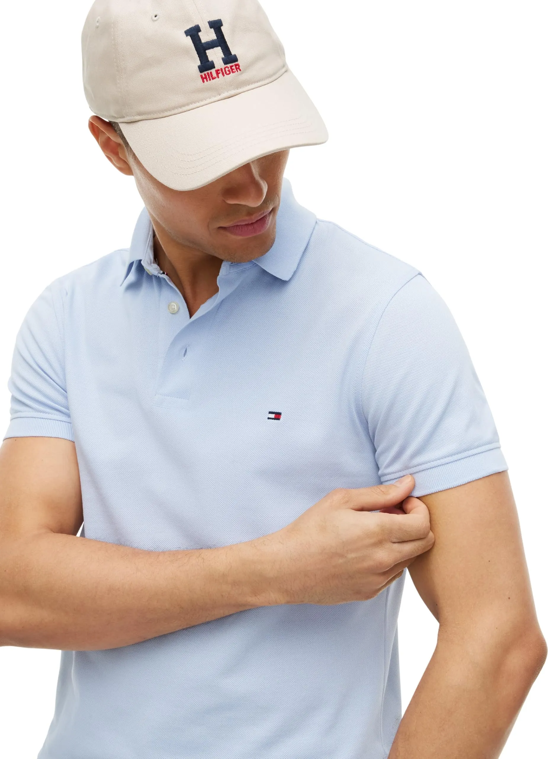 Tommy Hilfiger 1985 Slim Fit Polo Shirt, Blu (Breezy Blue), XL - immagine 4