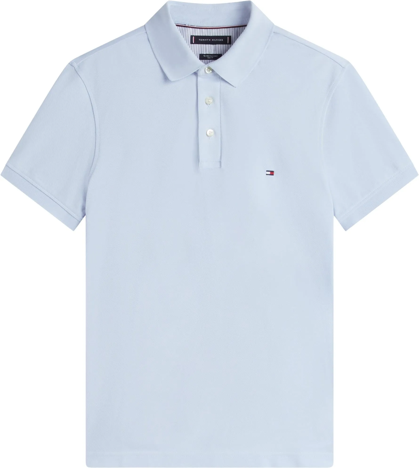 Tommy Hilfiger 1985 Slim Fit Polo Shirt, Blu Breezy Blue, S - immagine 6
