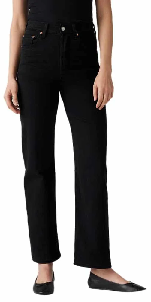 Levi's Ribcage Straight Ankle Jeans - Black Heart - 30W / 31L - immagine 3