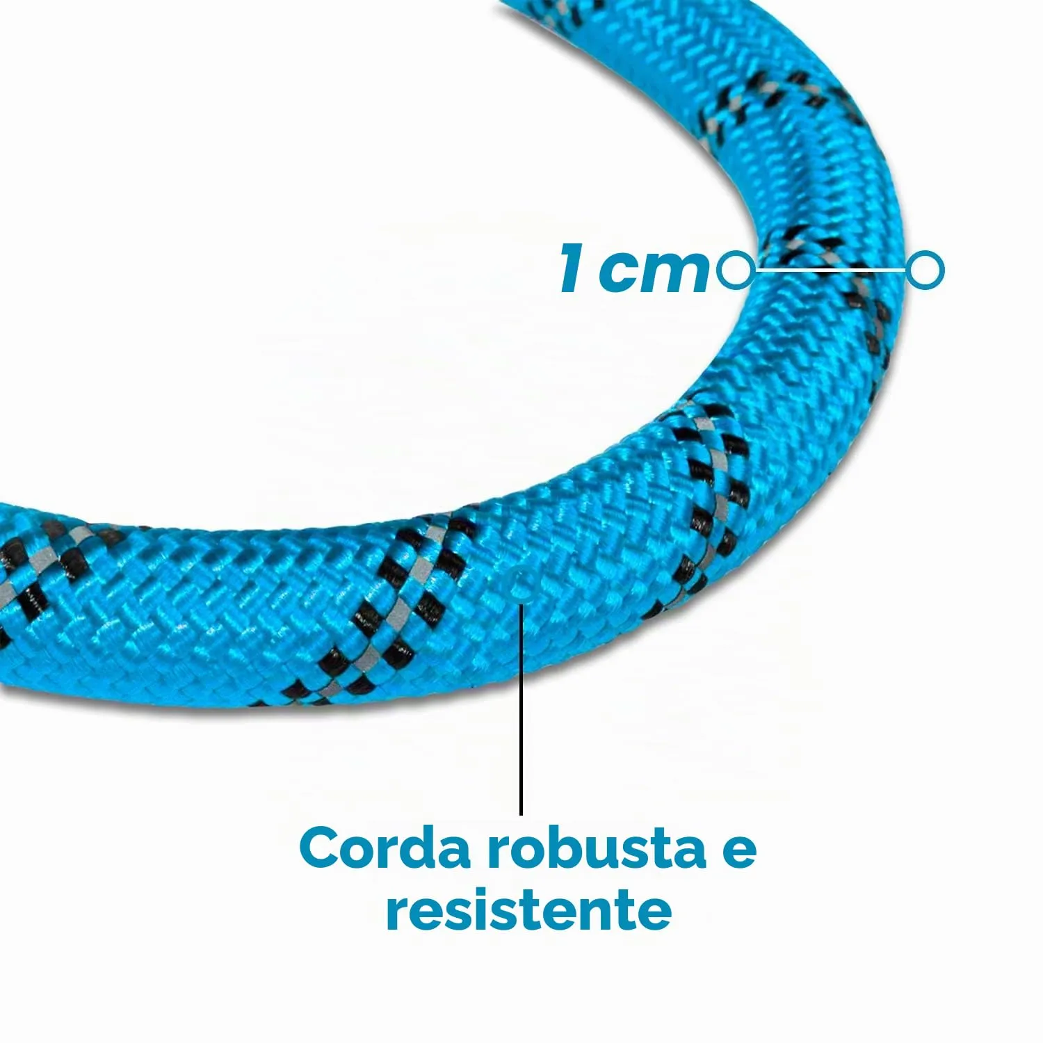 Edipets Guinzaglio per Cani Riflettente con Impugnatura Imbottita, 2.2 m, Blu - immagine 2