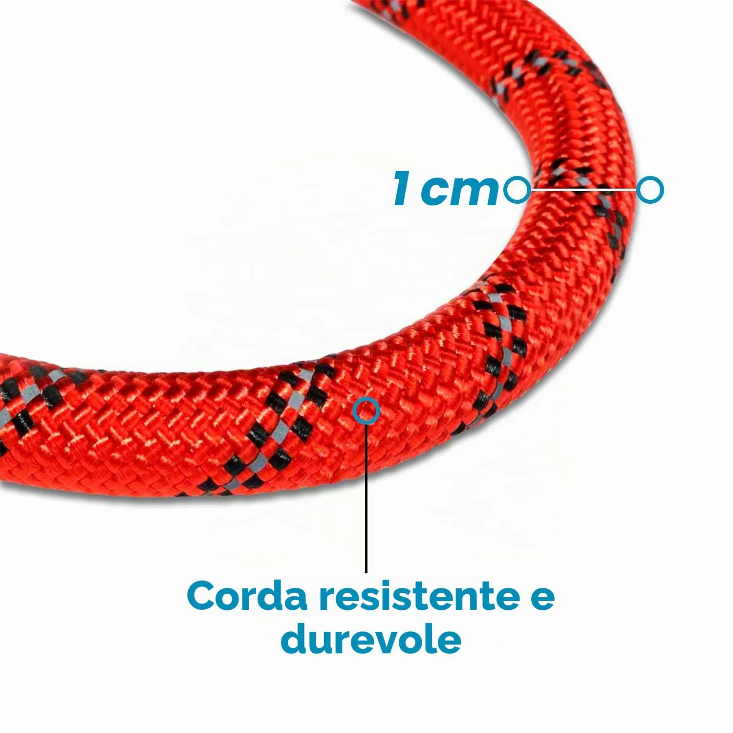 Edipets Guinzaglio per Cani Riflettente con Impugnatura Imbottita, 1.2 m, Rosso - immagine 2