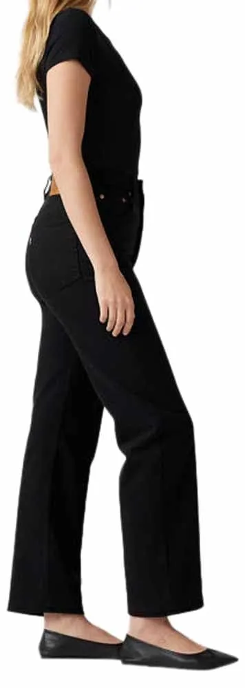 Levi's Ribcage Straight Ankle Jeans, Black Heart, 32W / 27L - immagine 2