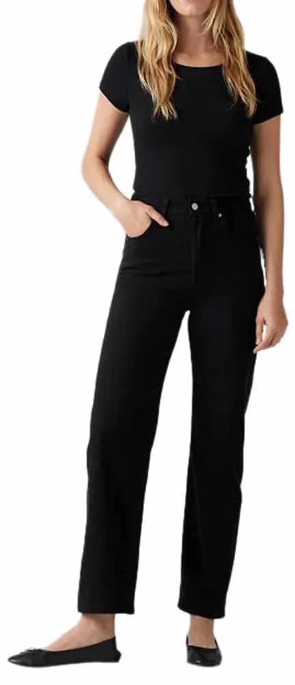Levi's Ribcage Straight Ankle Jeans, Black Heart, 29W / 31L - immagine 6