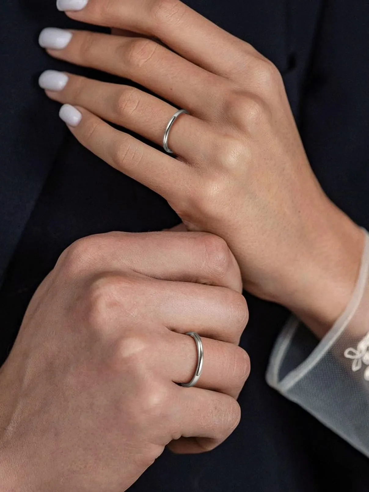 PROSTEEL Anello a Fascia in Acciaio Inossidabile Colore Argento Misura 17 - immagine 8