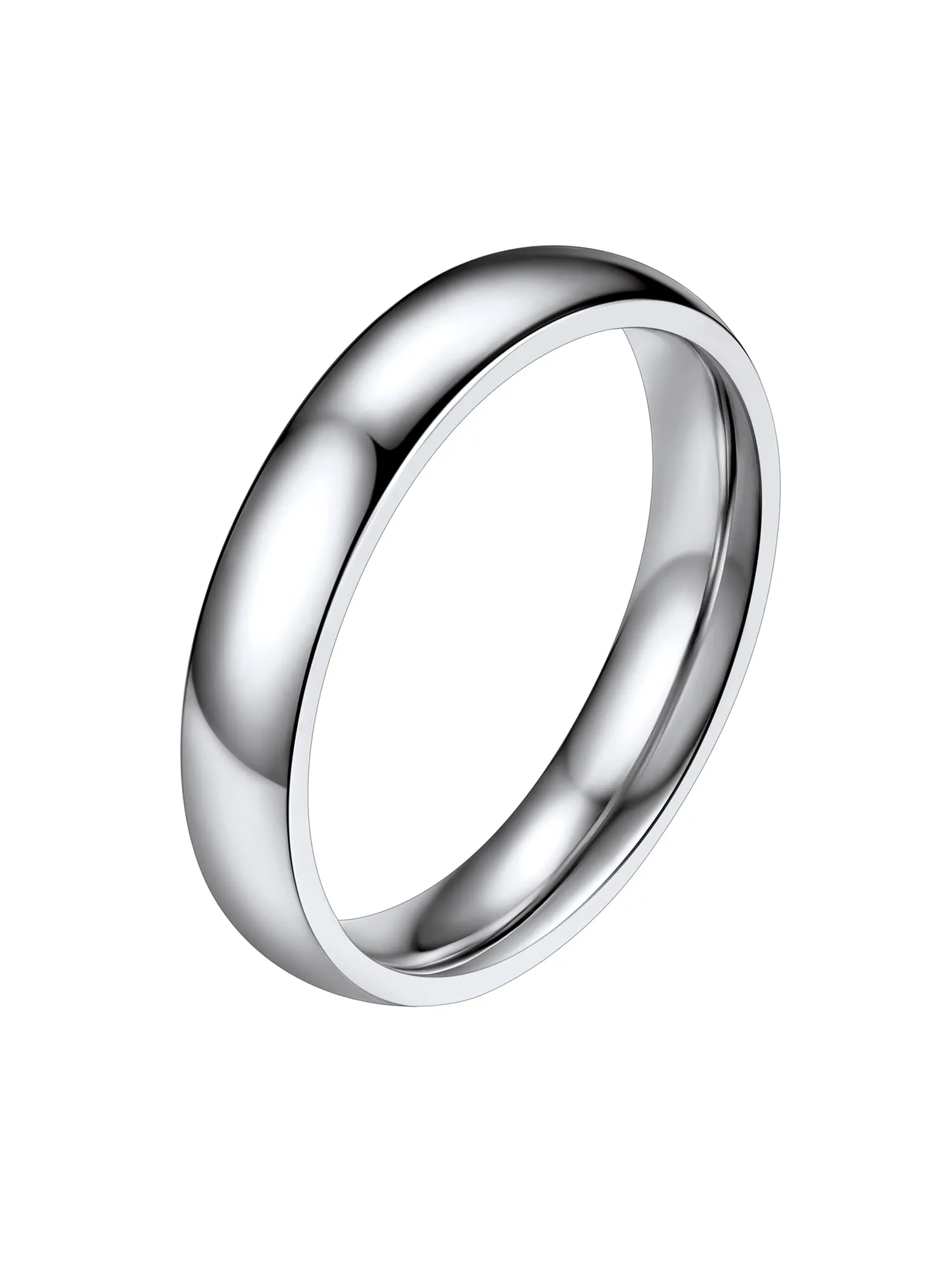 PROSTEEL Anello a Fascia in Acciaio Inossidabile Colore Argento Misura 17 - immagine 1