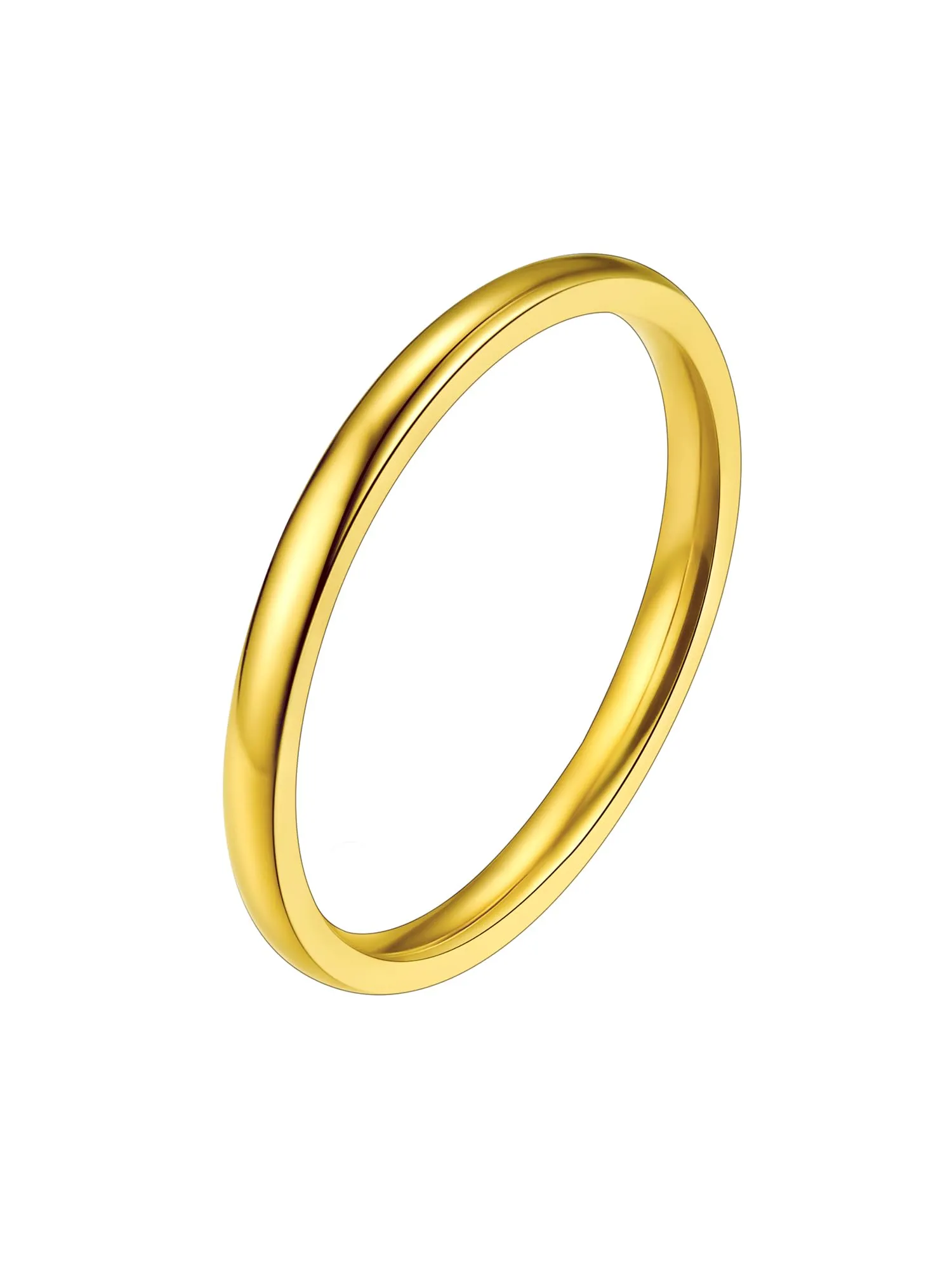 PROSTEEL Anello a Fascia Unisex Color Oro Misura 14 - immagine 1