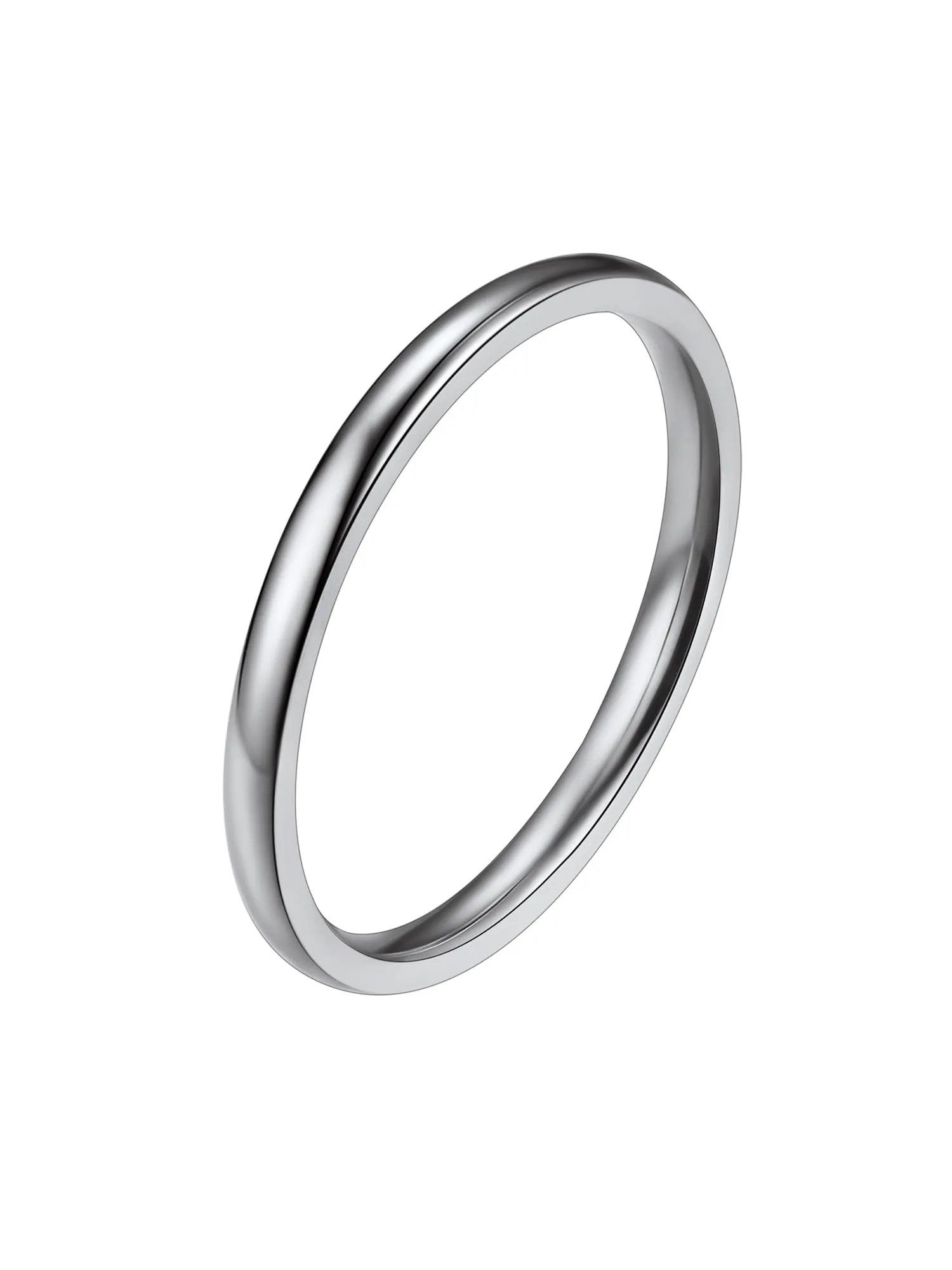 PROSTEEL Anello a Fascia in Acciaio Inossidabile Colore Argento Misura 26 - immagine 1