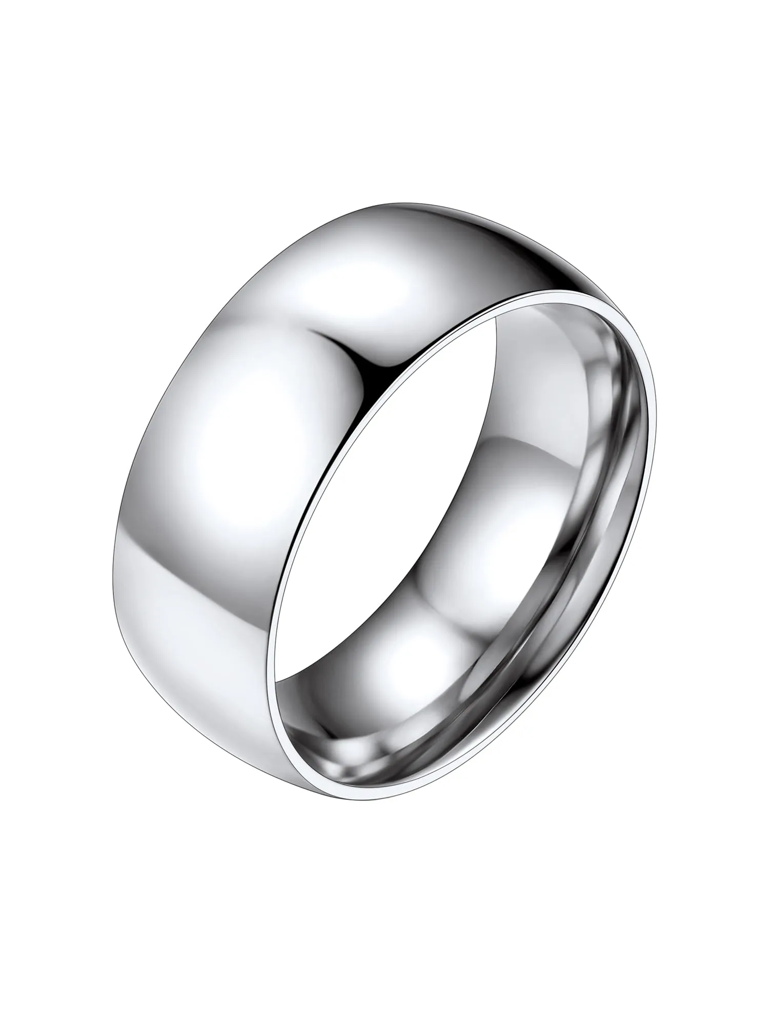 PROSTEEL Anello in Acciaio Inossidabile Fede a Fascia Argento Misura 14 - immagine 1
