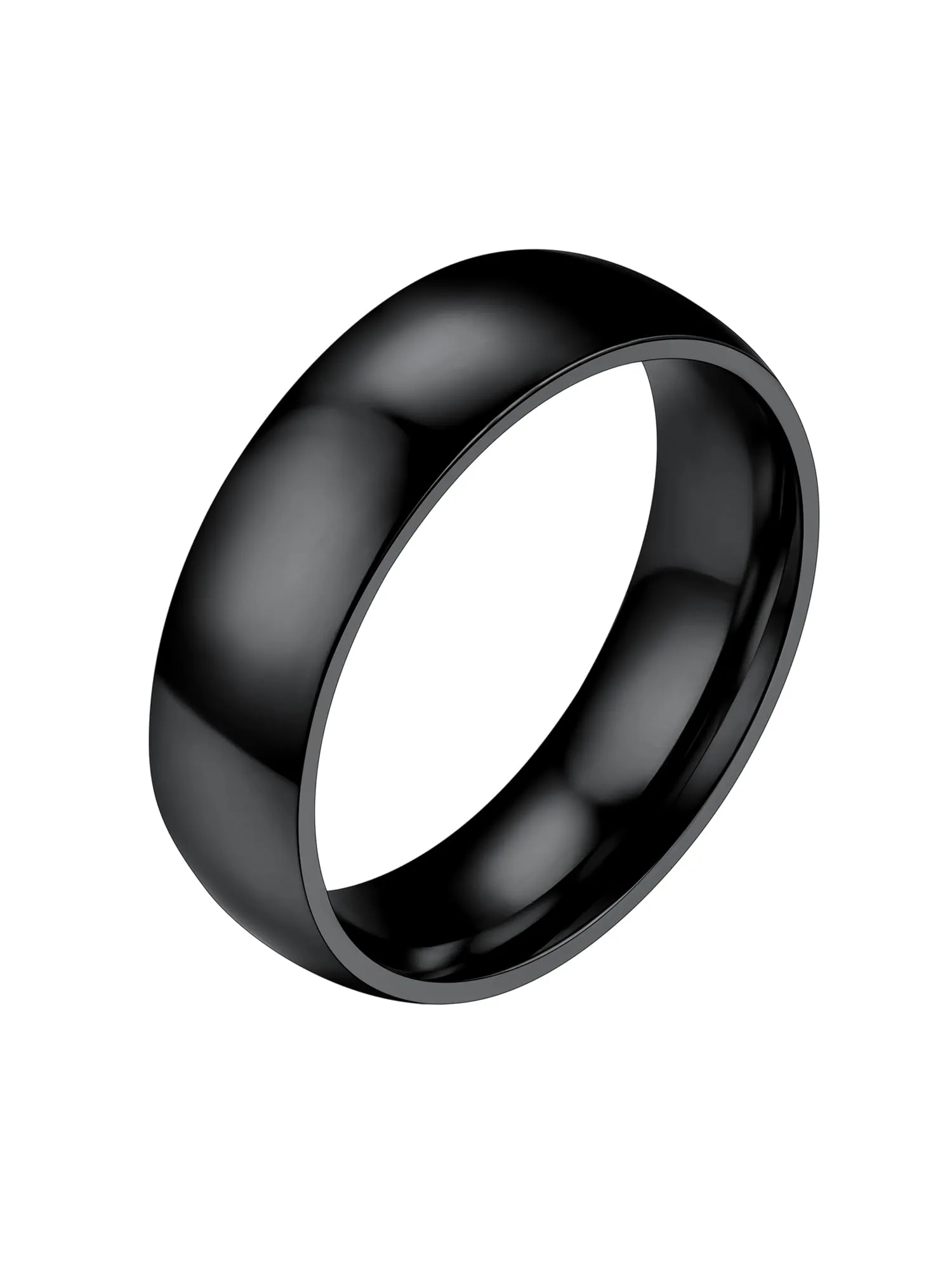PROSTEEL Anello Fede in Acciaio Inossidabile Nero, Misura 29 - immagine 1