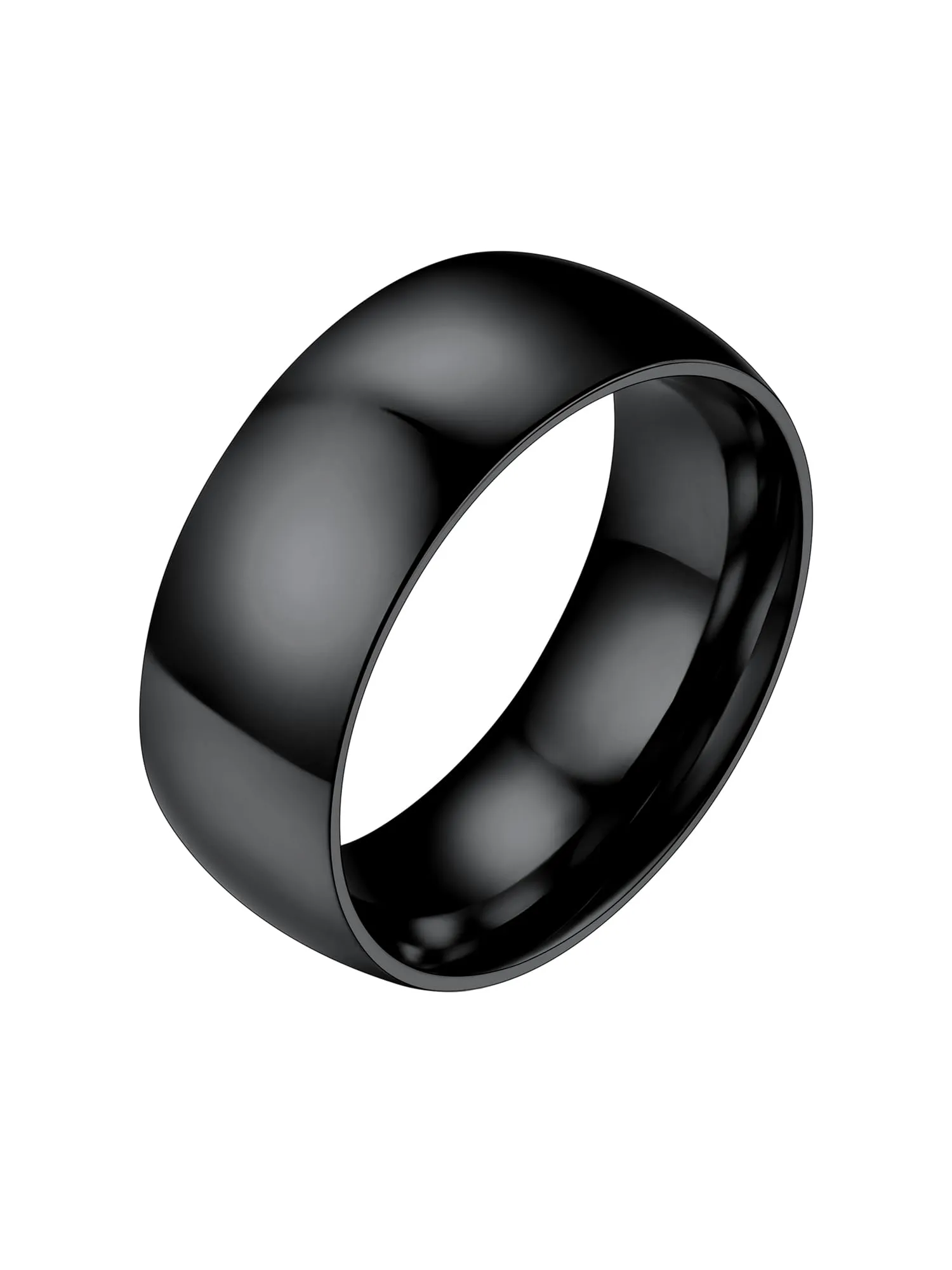 PROSTEEL Anello Uomo in Acciaio Inossidabile Nero Misura 19 - immagine 1