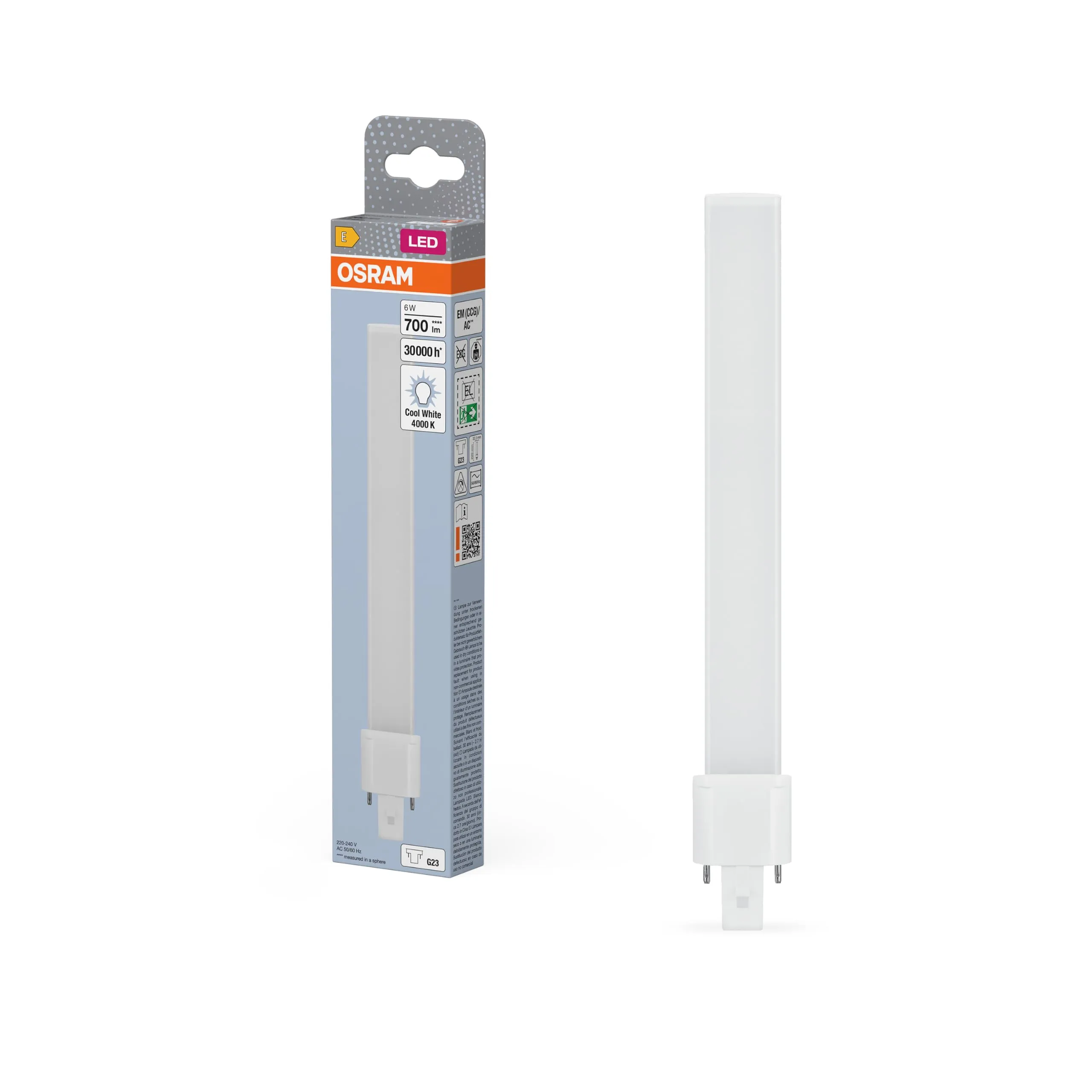 Osram Dulux S11 LED G23 6W 700lm Bianco Freddo 4000K Sostituzione 11W - immagine 1