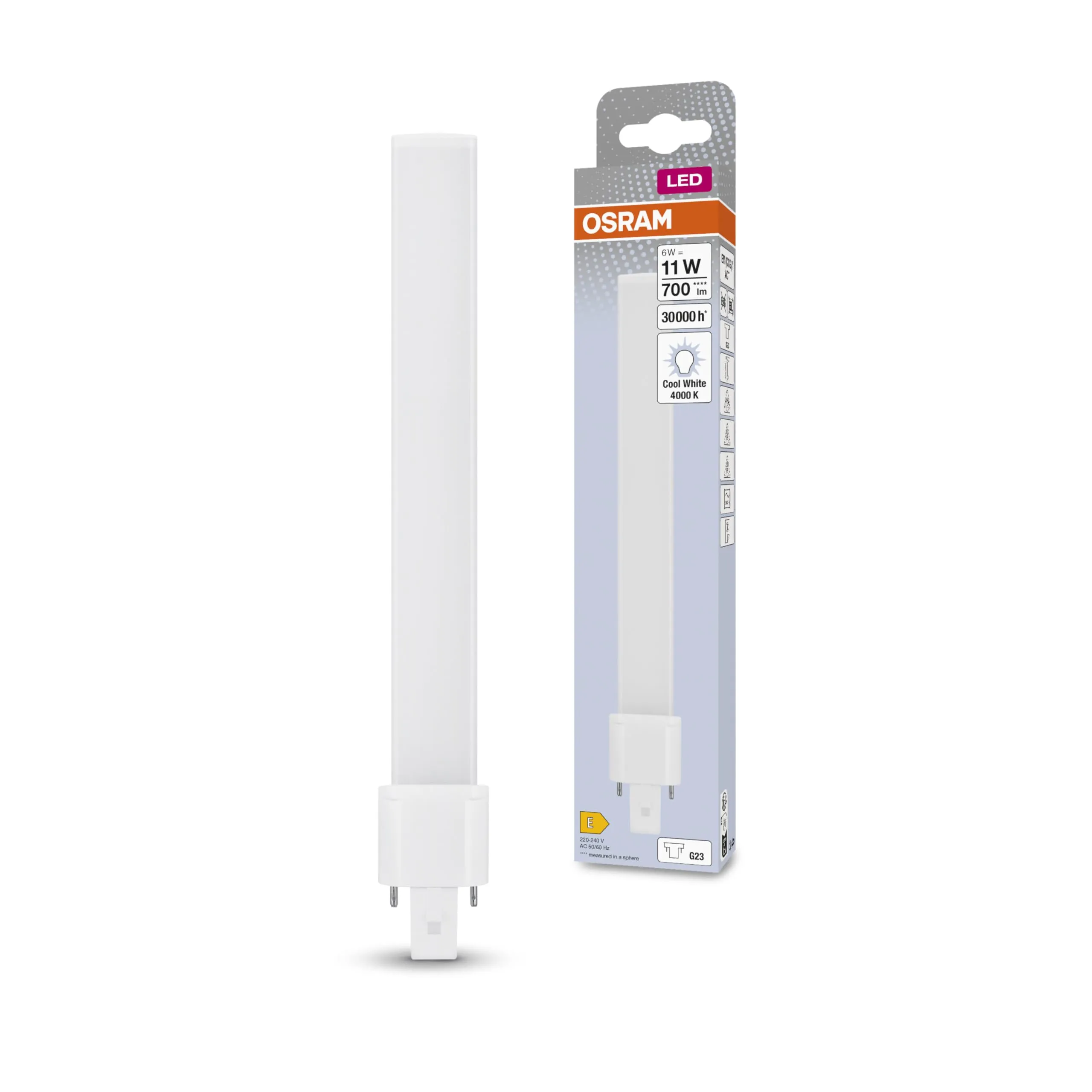 Osram Dulux S11 LED G23 6W 700lm Bianco Freddo 4000K Sostituzione 11W - immagine 3