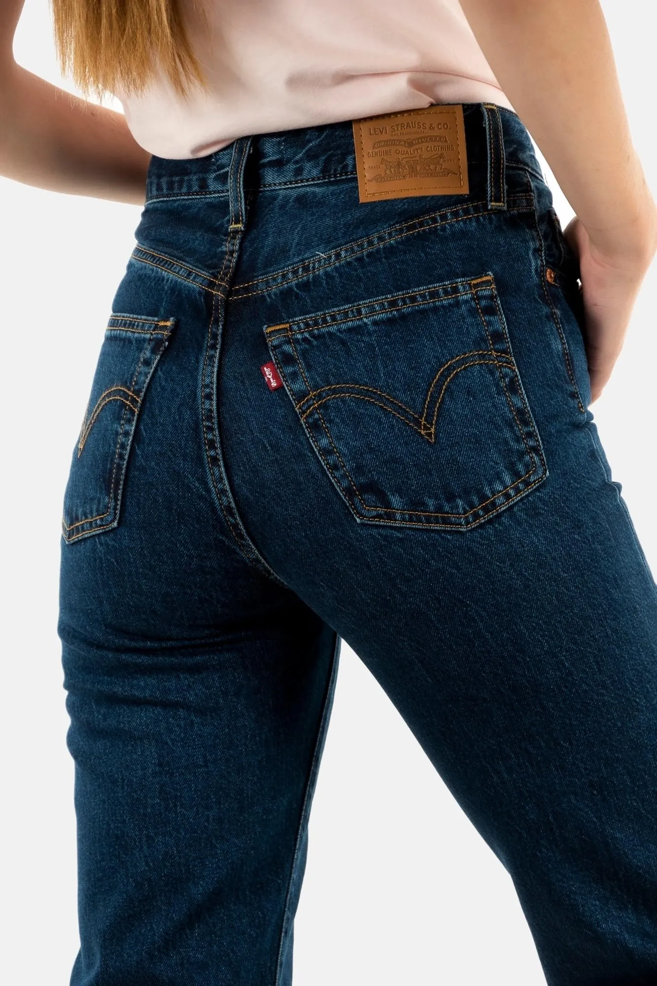 Levi's Ribcage Straight Ankle Jeans, Dark Mineral, 27W / 29L - immagine 3
