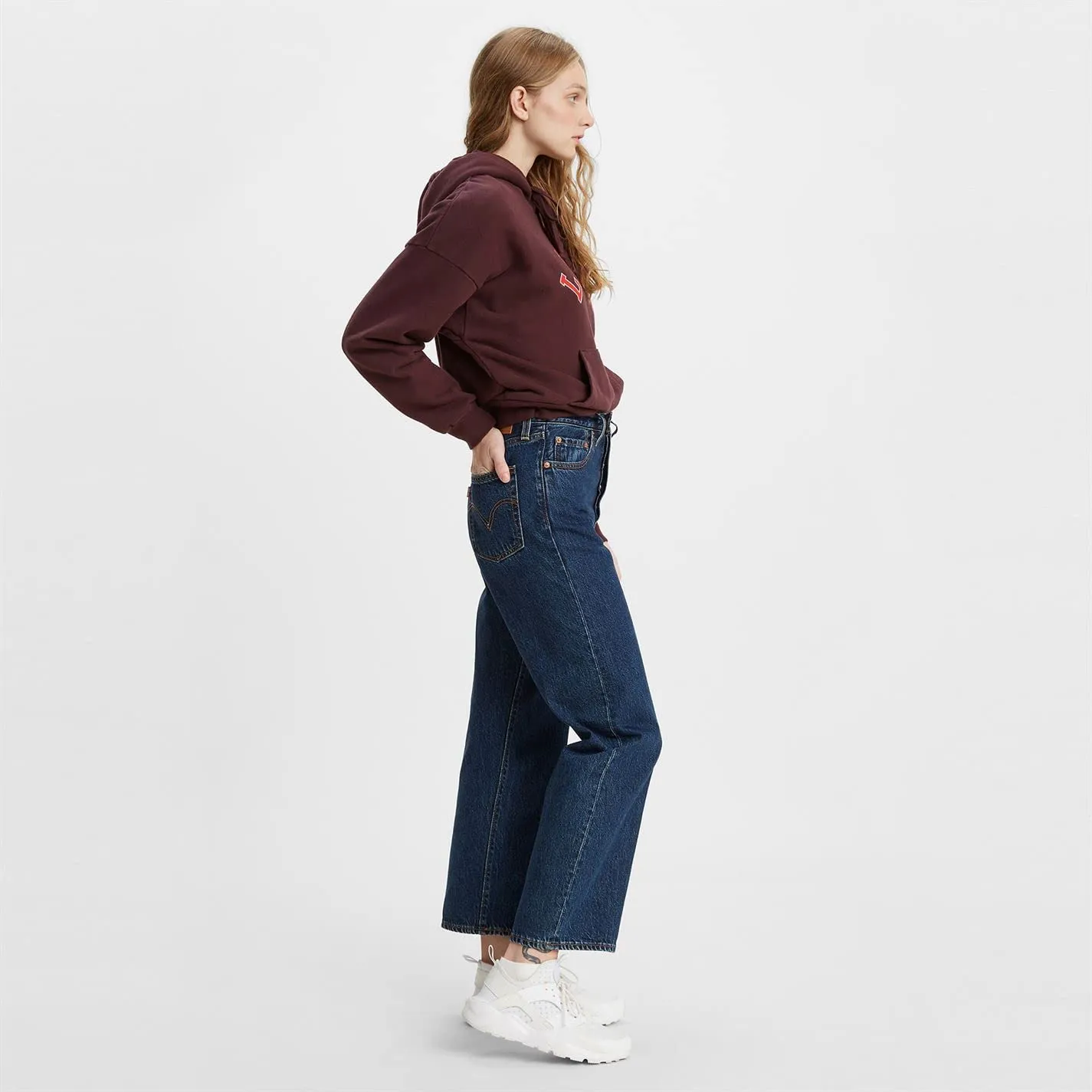 Levi's Ribcage Straight Ankle Jeans, Dark Mineral, 27W / 29L - immagine 4