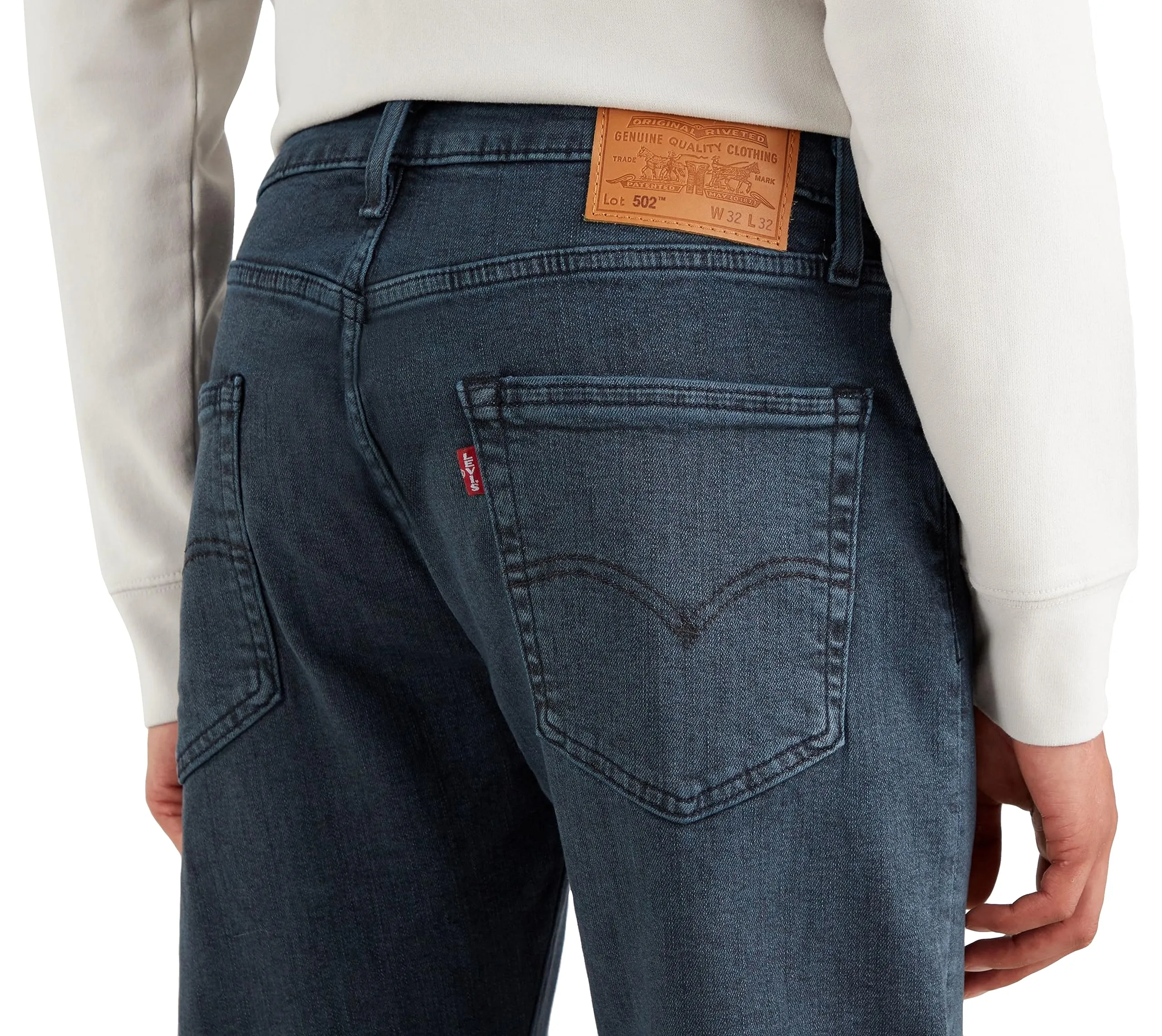 Levi's 502 Taper Jeans Uomo - Richmond Blue Black Od Adv - 34W / 30L - immagine 5