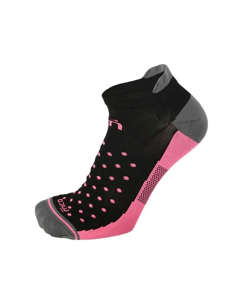 MICO Calza da Running Corta Donna Extralight Weight X-Performance CA01279 (S, Nero/Fucsia Fluo) - immagine 1