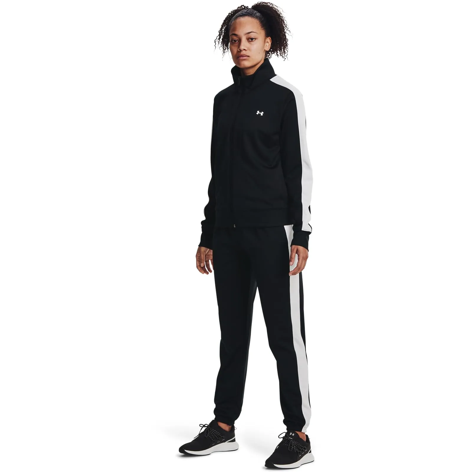 Under Armour Tricot Tracksuit - Black/White/White - immagine 3
