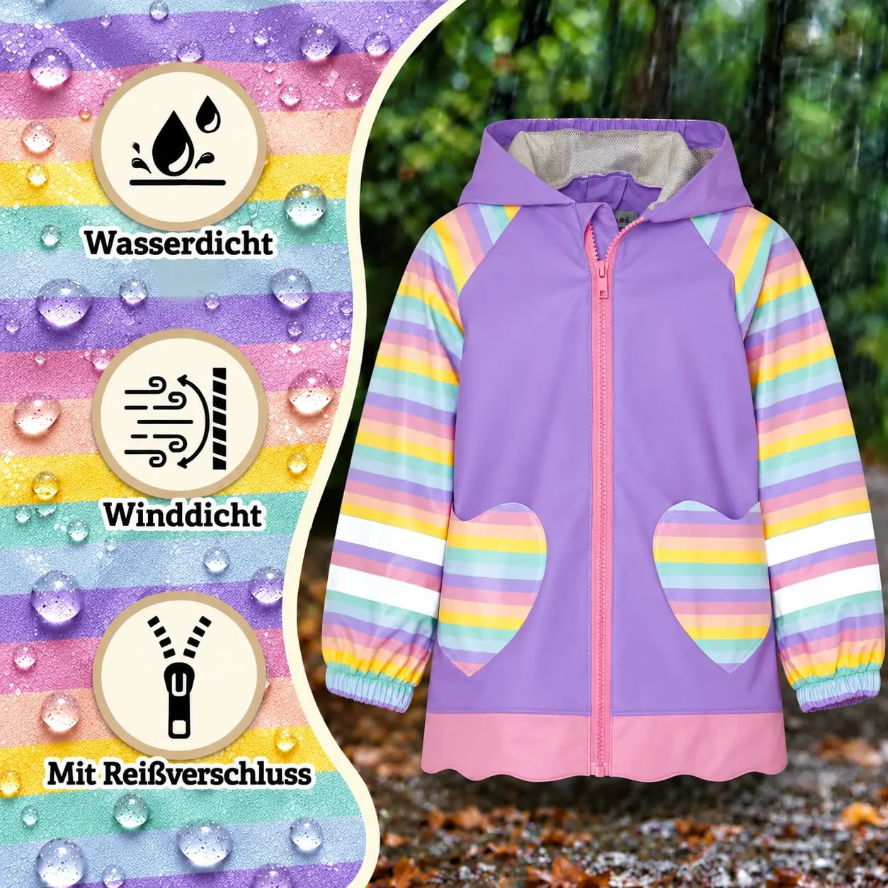 Playshoes Giacca da pioggia Unisex Bambini e Ragazzi, Unicorno, 86 - immagine 7