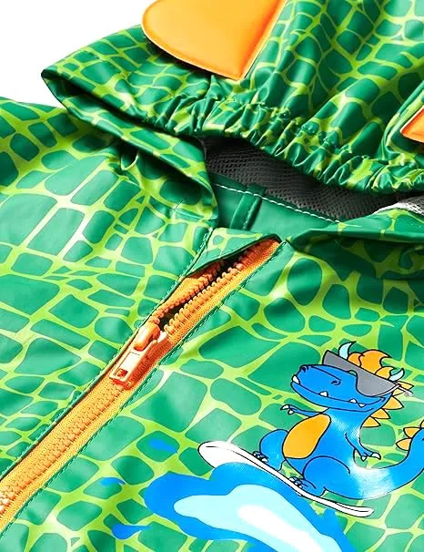 Playshoes Giacca da Pioggia Unisex Bambini e Ragazzi Dinosauro, 86 - immagine 6