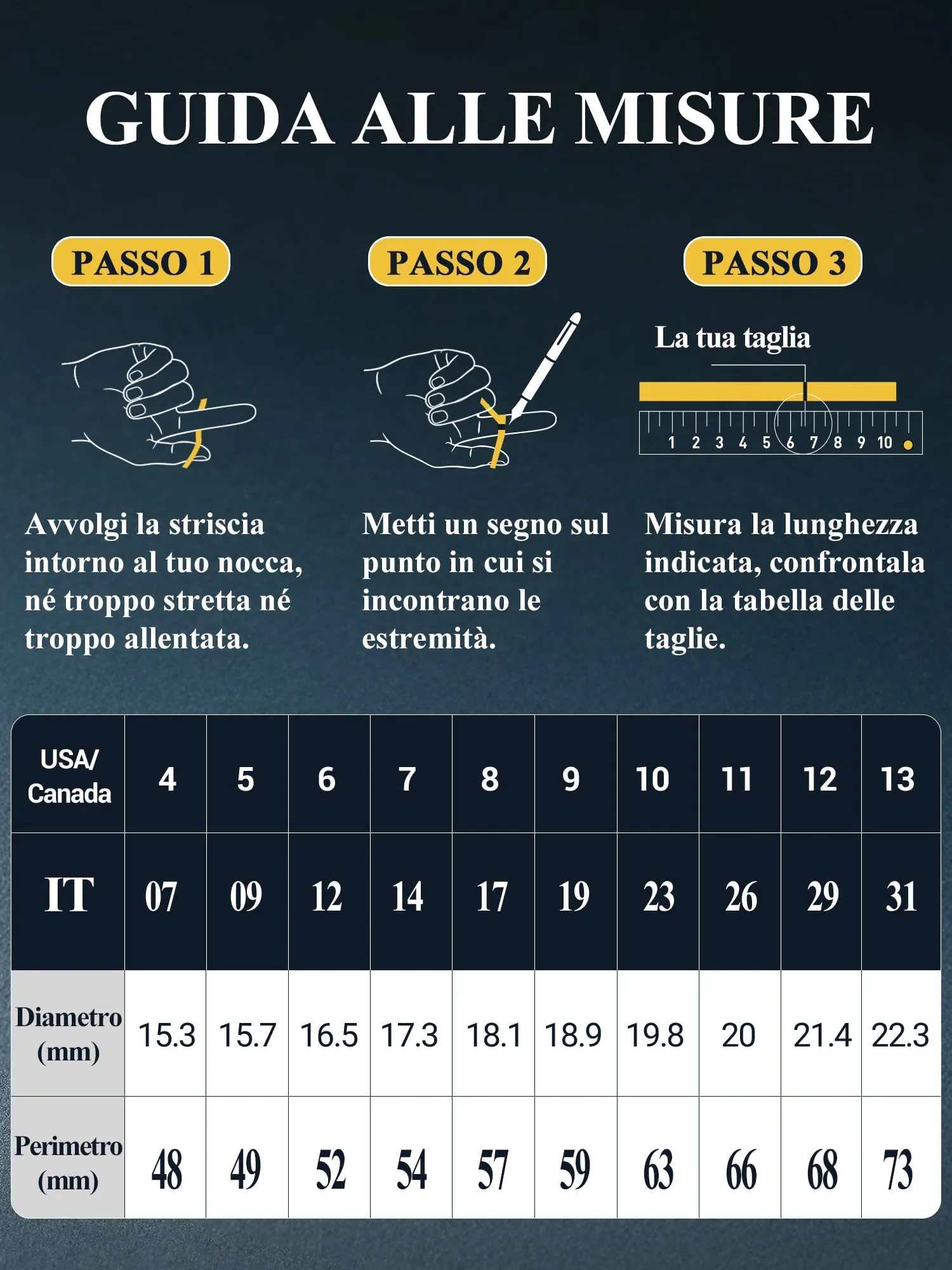 PROSTEEL Anello Personalizzabile in Acciaio Inossidabile 4mm Taglia 14 Oro Placcato - immagine 6