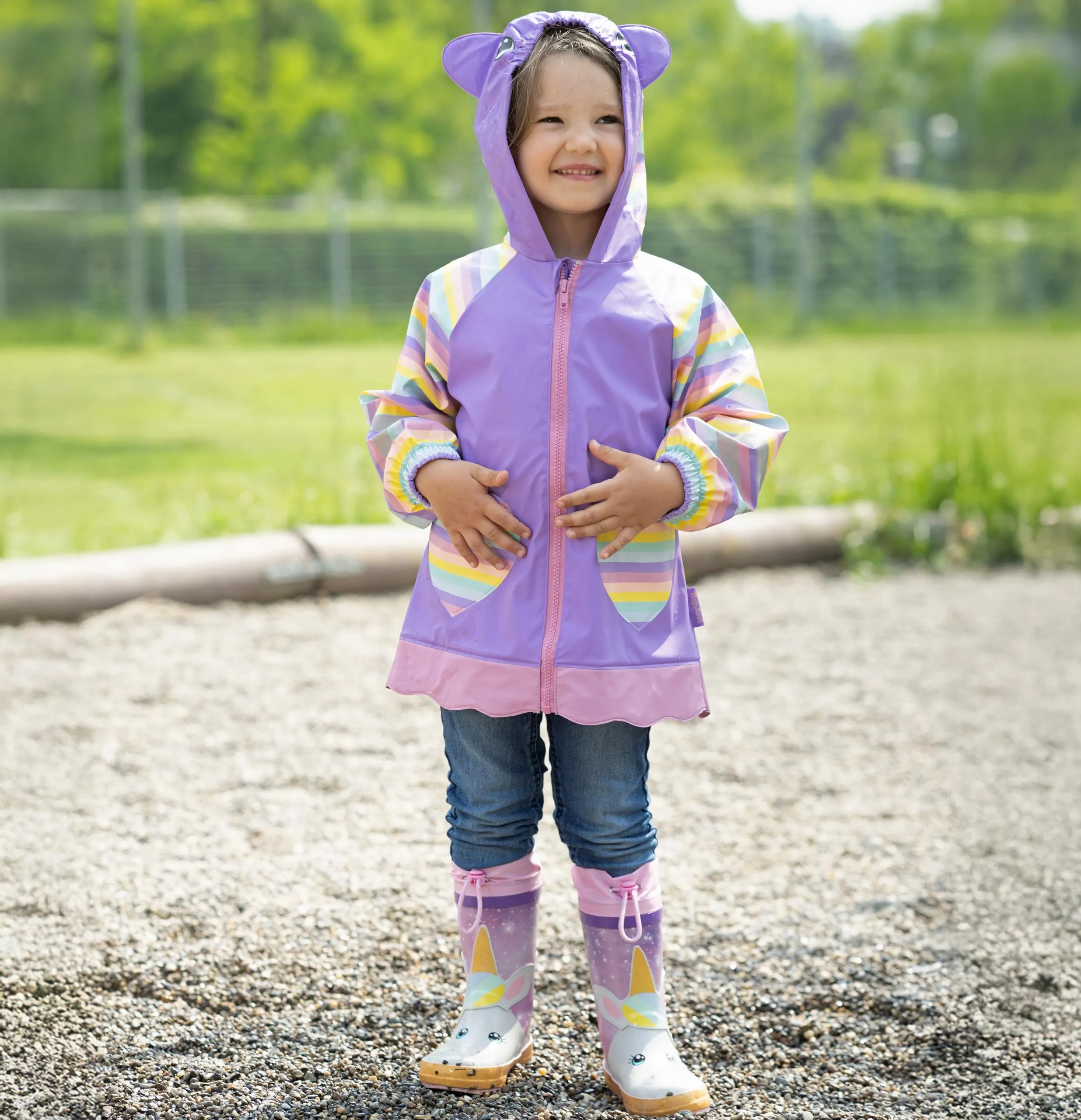 Playshoes Giacca da pioggia Unisex per Bambini e Ragazzi, Unicorno, 80 - immagine 2